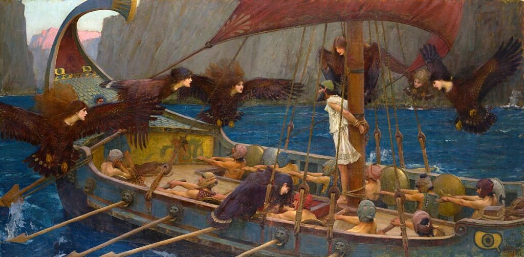 Odysseia On İkinci Bölüm Özet - Ulysses ve Sirenler - John William Waterhouse