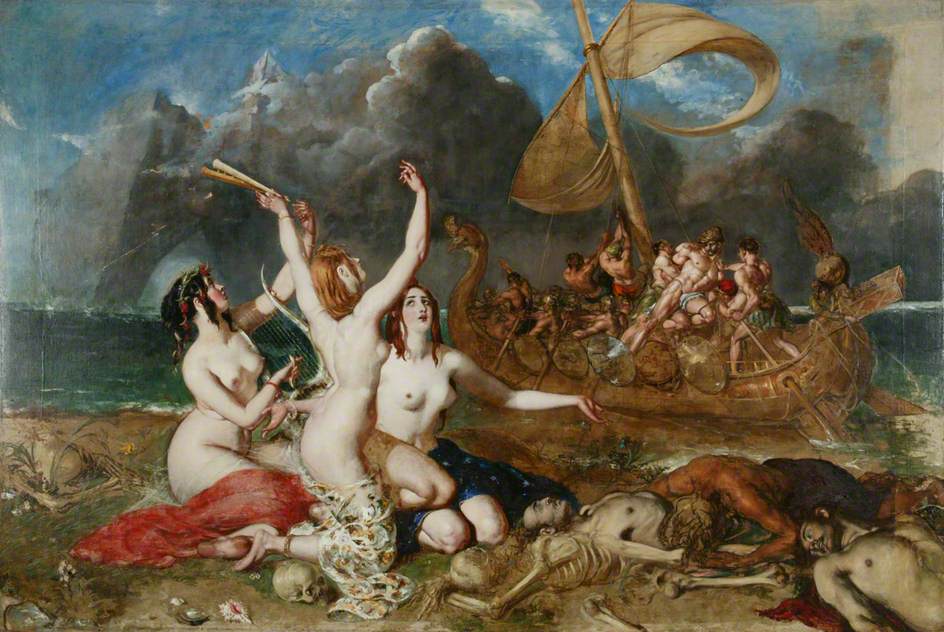 Odysseia On Üçüncü Bölüm Özet - Sirenler ve Odysseus, William Etty