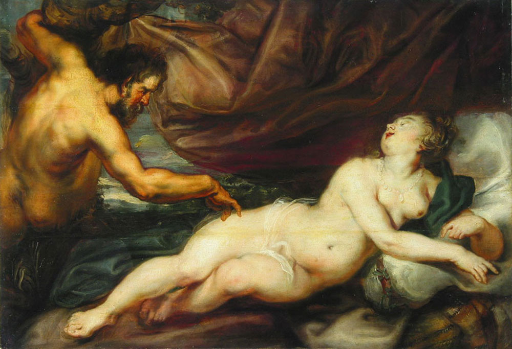 Zeus'un Şekil Değiştirerek Kaçırdığı Ölümlüler - Peter Paul Rubens, Antiope ve Jupiter