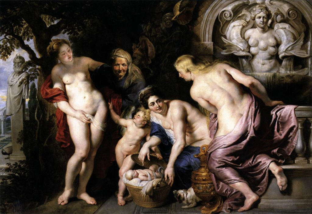 Kekrops'un kızları Erichthonios'u bulurken, Peter Paul Rubens 