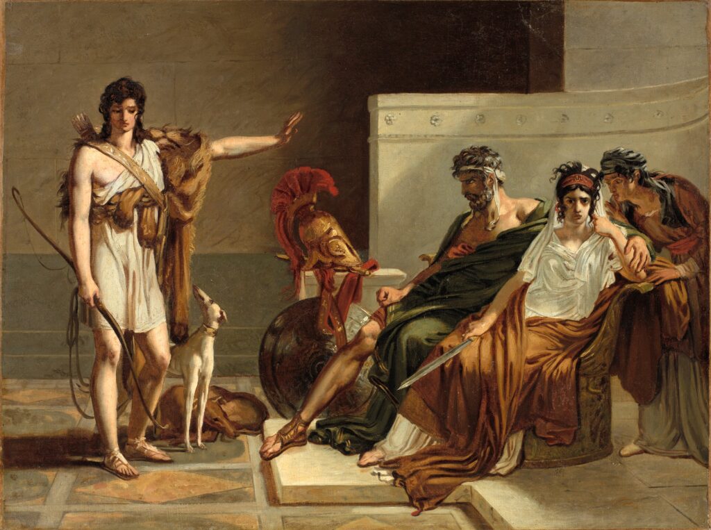 “Phèdre et Hippolyte,” Hippolytus ve Phaedra, Pierre-Narcisse Guérin, Louvre