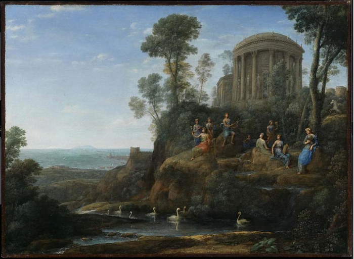 Apollo and the Muses on Mount Helicon, Claude Lorrain (Claude Gellée), 1600–1682, Museum of Fine Arts Boston, USA