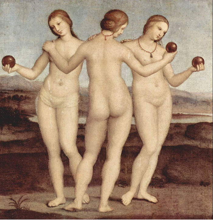 The Three Graces, Raphael, 1504–1505, Musée Condé