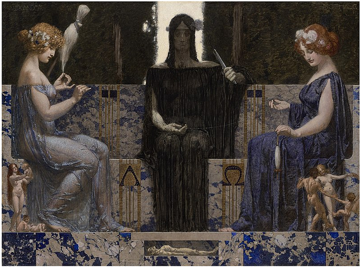 THE Three Fates, Alexander Rothaug (Austria, 1870–1946), 1910