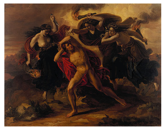 Philippe-Auguste Hennequin (1762–1833), The Remorse of Orestes (1800), Musée du Louvre, Pari
