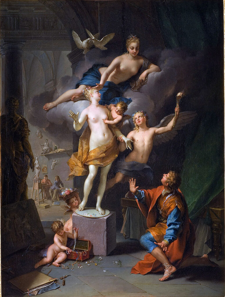 Pygmalion adoring his statue, Jean Raoux, 1717