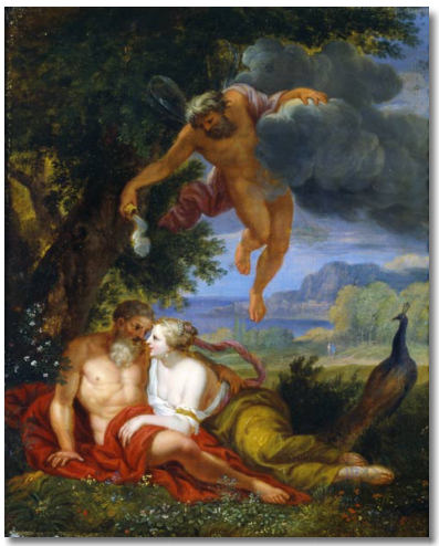 Hypnos Sending Jupiter and Juno to Sleep,
Balthasar Beschey (1708–1776),
Rouen, Musée des Beaux-Arts