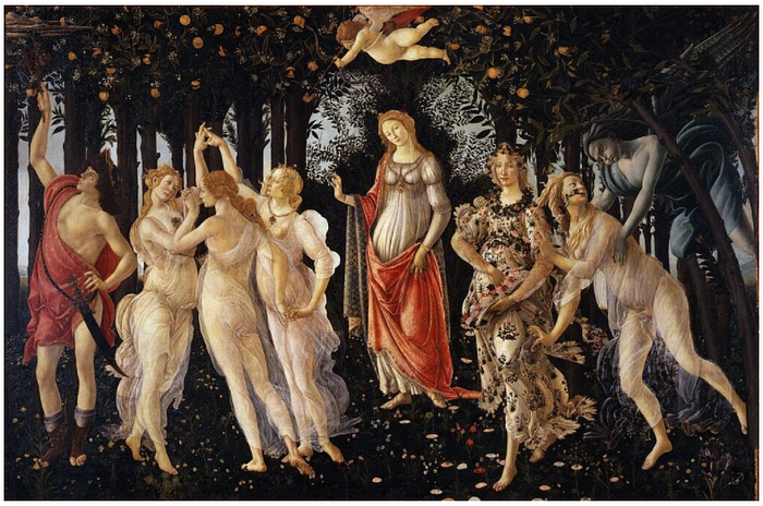 Sandro Botticelli, La Primavera (Spring), 1477, Ufizzi, Florence