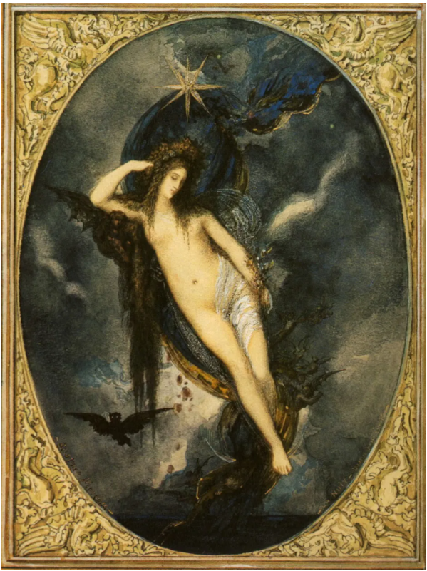 Gustave Moreau (1826–1898), Nyx (Night Goddess) (1880),