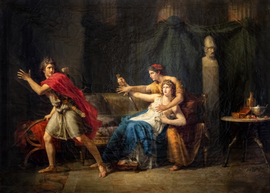Hippolytus after the confession of Phedra, his mother-in-law, by Étienne-Barthélémy Garnier; Musée Ingres,