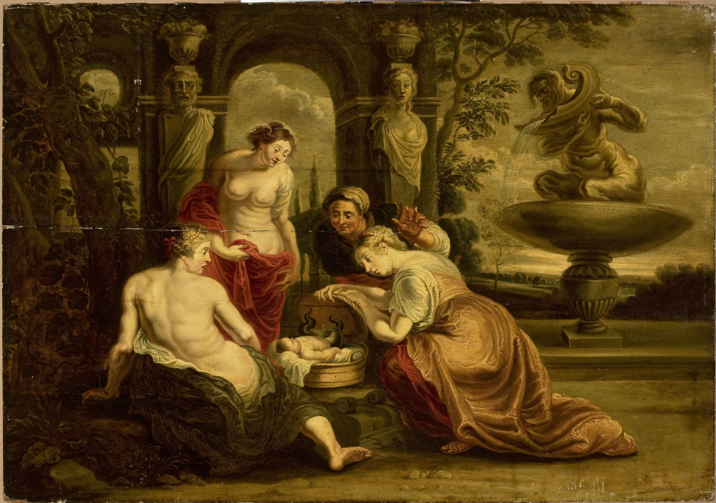Kekrops'un kızları Erichthonios'u bulurken, Peter Paul Rubens