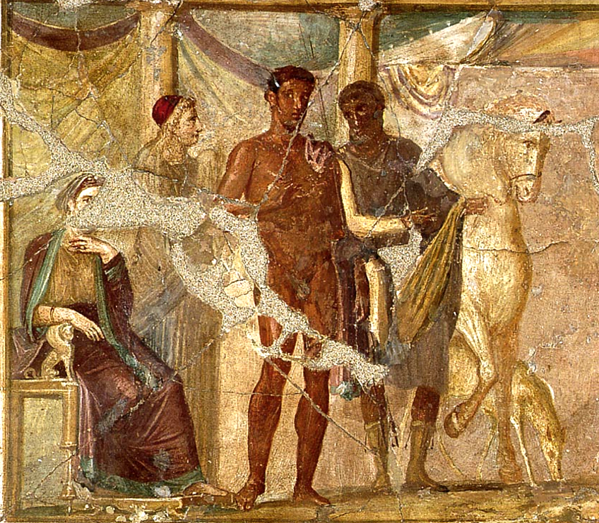 Hippolytos ve Phaedra, Pompeii'den Fresk