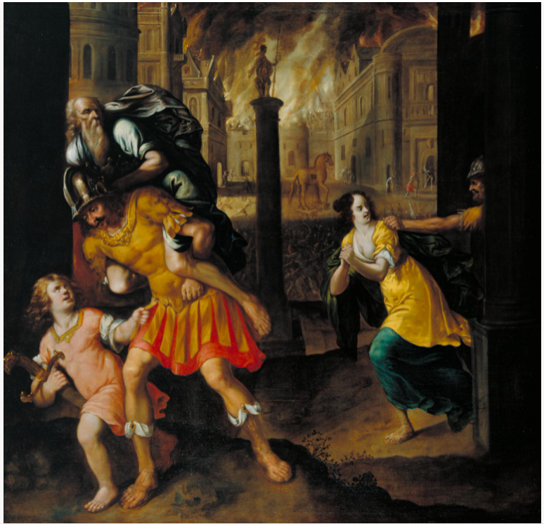 Aeneas ve Ailesi Yanan Troya'dan Kaçarken, 1654, Henry Gibbs 1631-1713, Tate Modern UK