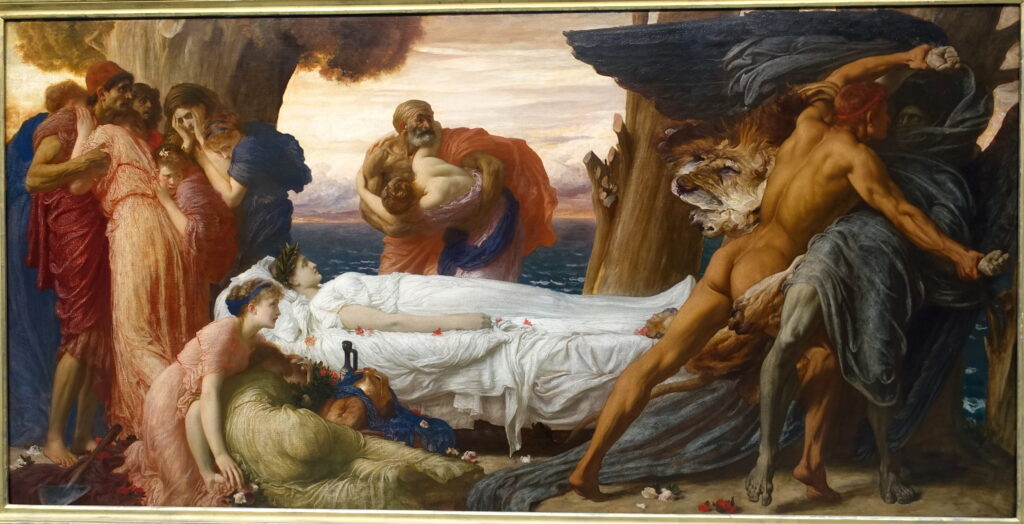 Alkestis İçin Ölümle Güreşen Herkül, Frederic Lord Leighton, İngiltere, yak. 1869-1871
