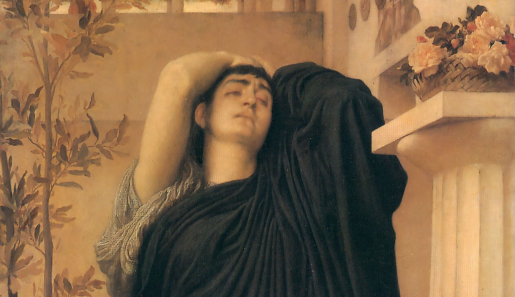 Frederic Leighton'ın Electra Agamemnon'un Mezarında, Elektra Tragedyası