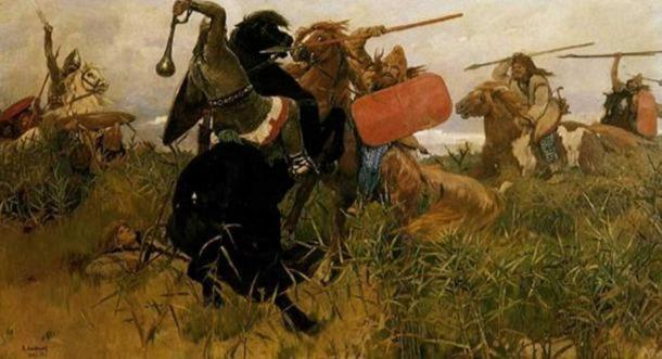 İskitler ve Slavlar arasındaki savaş (Viktor Vasnetsov, 1881)