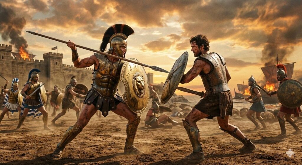 Truva Savaşı | Akhilleus ve Hektor'un Düellosunun Canlandırılması