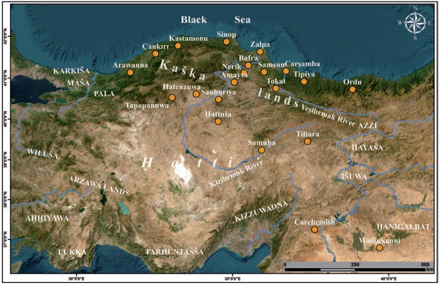 Kaşkalar Dönemi Harita